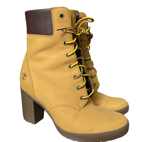 Timberland WOMEN’S CAMDALE CHUNKY HEEL BOOTS - Picture 3 of 8